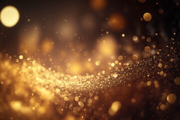 Christmas background with fairy dust, glitter, bokeh and magic lihgts, Generative ai