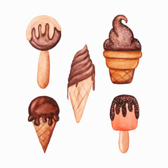 chocolate ice cream illustration