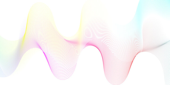 Abstract colorful yellow, pink blend wave lines and technology background. Modern colorful flowing wave lines and glowing moving lines. Futuristic technology and sound wave lines background.
