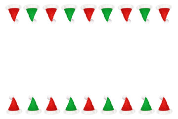 red and green hat santa claus christmas hat isolated PNG transparent