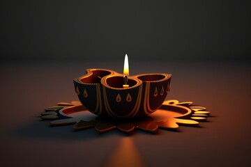 diwali festival of light, diya lamps, Generative ai