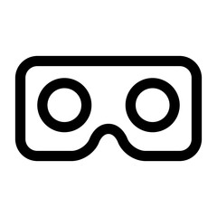 VR、マスク、ゴーグル、疑似体験を表すラインスタイルのアイコン