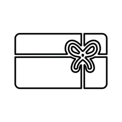 Coupon, gift card, voucher icon. Line icon, outline symbol.