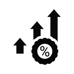 Credit, interest, percent icon.