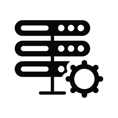 Data integrated, data management, data processing icon.