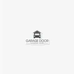 Garage door car logo design template sticker icon