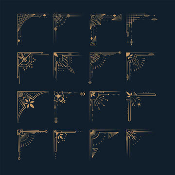 Set of Vintage Art Deco Borders
