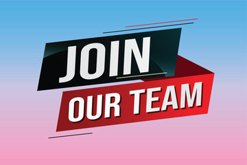 join our team word concept vector illustration with modern futuristic 3d style for landing page template ui web mobile app poster banner flyer background gift card coupon label wallpaper	

