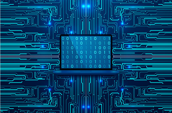 Abstract futuristic circuit board background.
