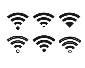 Set of wireless network icons vector illustration