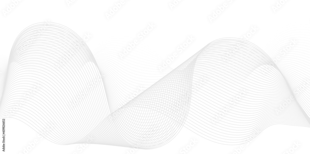 Wall mural seamless abstract grey smooth wave lines element swoosh speed wave lines modern stream background. a