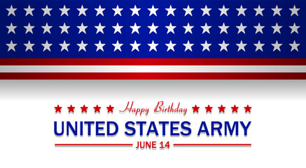 United States Army Birthday vector illustration. Suitable for Poster, Banners, background and greeting card.