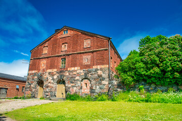 Fototapeta na wymiar The Fortress Of Suomenlinna is an inhabited sea fortress composed of eight islands, of which six have been fortified - Helsinki