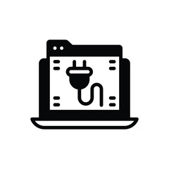 Black solid icon for plugin 
