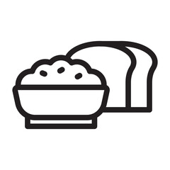 carbohydrates line icon illustration vector graphic