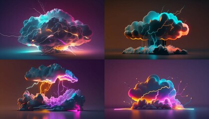 3d render abstract minimalist background generative Ai