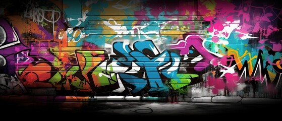 graffiti wall abstract background, Generative Ai not real photo, idea for artistic pop art background backdrop