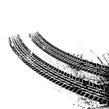 Blots tire tracks perspective background