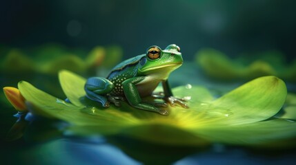 frog in the pond
