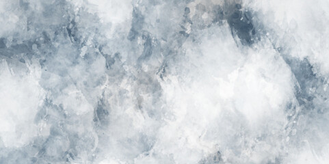 Abstract hand drawn watercolor sky shape background for web banners design. dark blue, white clouds watercolor background with vintage texture design.