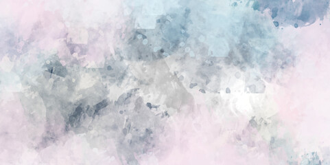 Abstract blue, pink watercolor background. Colorful watercolor background with vintage texture design on white paper background. 