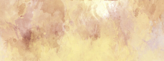 Abstract brown and yellow watercolor background. Abstract brown paint, orange watercolor background.