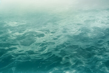 Obraz premium Frosted glass texture, summer seaside, mint color. AI generative