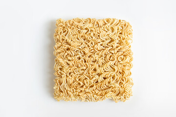 instant noodles isolated on white background