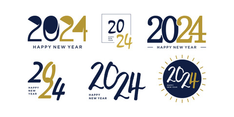 2024 logo design vector with modern style