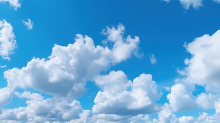 blue sky and clouds - obrazy, fototapety, plakaty