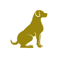 Dog pose logo illustration