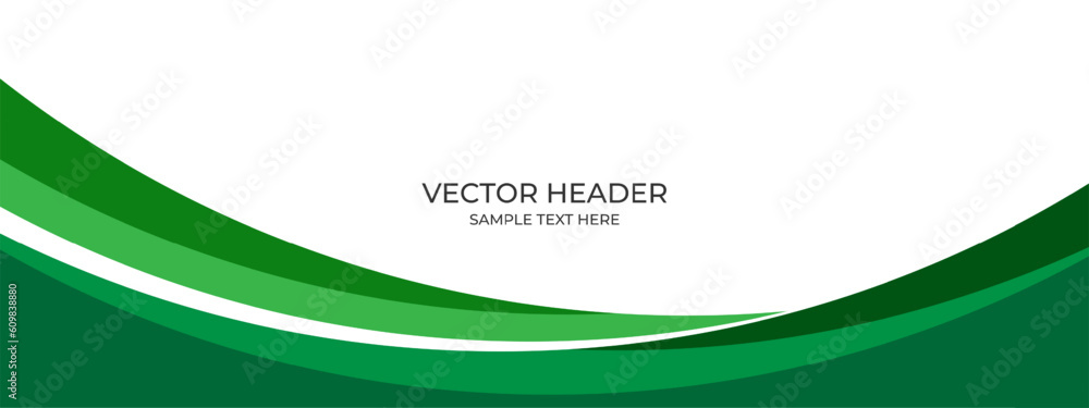 Wall mural modern green banner background. dynamic curve. vector abstract graphic design banner pattern backgro
