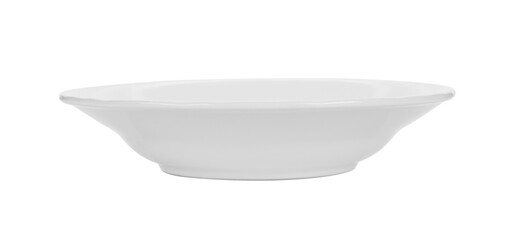 white ceramic plate on transparent png