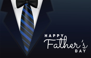 Happy father's day background vector illustration. Fathers day banner, poster, card, wallpaper design.