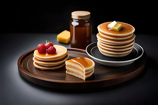 pancake with huney generative AI