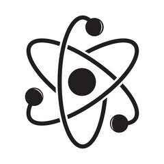 atom icon vector - obrazy, fototapety, plakaty
