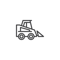 Skid loader line icon