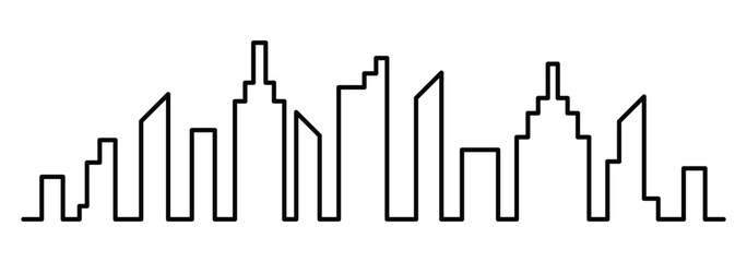 Skyline cityscape urban line art icon