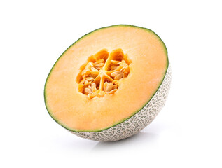 Melon isolated on the white background .