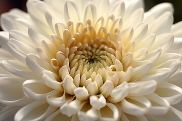 Portrait macro chrysanthemum flower with light exposure AI Generative