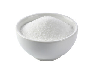 white sugar in white bowl on transparent png