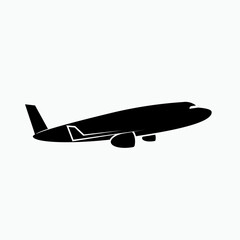 Airplane Icon. Flight Symbol. Transportation Element Illustration. Logo Component - Vector.    
