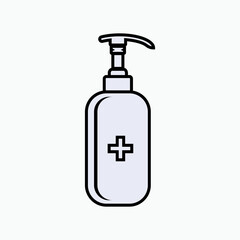 Antiseptic Icon. Cleaner, Liquid Soap Symbol - Vector Logo Template.    