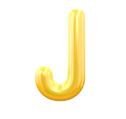 Letter J Gold Balloon 