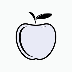 Apple Icon. Nutrition Symbol - Vector