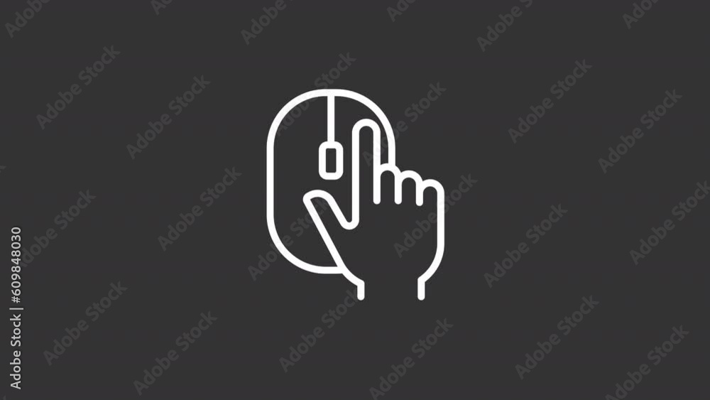 Poster animated digital devices white icons. hands using computing devices line animation. seamless loop hd