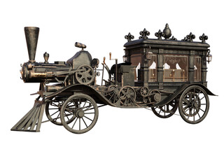 Fototapeta premium 3d render old carriage steampunk victorian car