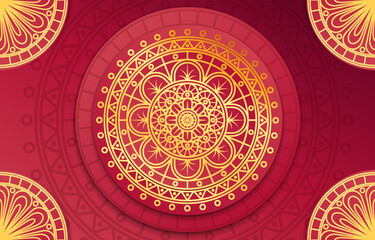 Luxurious Zentangle Mandala Background Design
