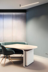 Aesthetic interiors and office spaces. Generative AI