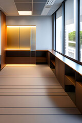 Aesthetic interiors and office spaces. Generative AI